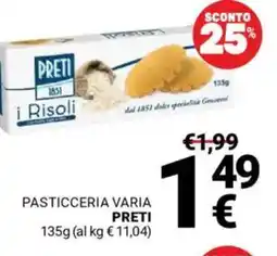 Supermercati Gulliver Pasticceria varia PRETI offerta