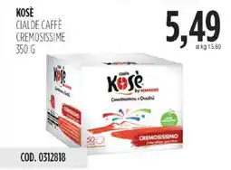 Carico Cash & Carry Kosè cialde caffè cremosissime offerta