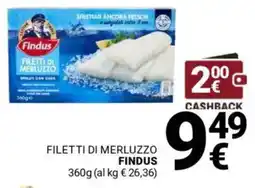 Supermercati Gulliver Filetti di merluzzo FINDUS offerta