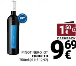 Supermercati Gulliver Pinot nero IGT FINIGETO offerta