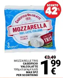 Supermercati Gulliver Mozzarelle tris CASEIFICIO VALCOLATTE offerta