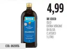 Carico Cash & Carry De cecco olio extra vergine di oliva classico offerta