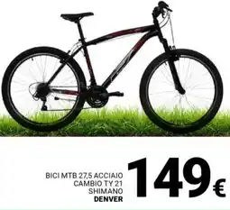 Supermercati Gulliver Bici mtb 27,5 acciaio cambio ty 21 shimano DENVER offerta