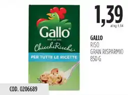 Carico Cash & Carry Gallo riso gran risparmio offerta