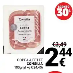 Supermercati Gulliver Coppa a fette CONSILIA offerta