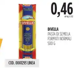 Carico Cash & Carry Divella pasta di semola formati normali offerta