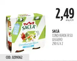 Carico Cash & Carry Saclà condiverde riso leggero offerta