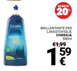 Supermercati Gulliver Brillantante per lavastoviglie CONSILIA offerta