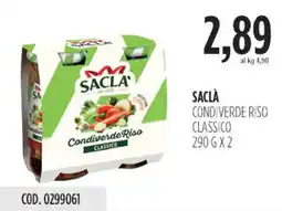 Carico Cash & Carry Saclà condiverde riso classico offerta
