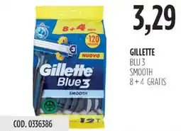 Carico Cash & Carry Gillette blu 3 smooth offerta
