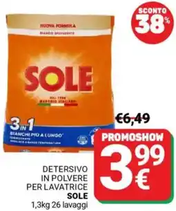 Supermercati Gulliver Detersivo in polvere per lavatrice SOLE offerta