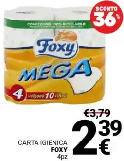 Supermercati Gulliver Carta igienica FOXY offerta
