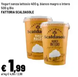 Iper La Grande Yogurt senza lattosio, bianco magro o intero Bio FATTORIA SCALDASOLE offerta