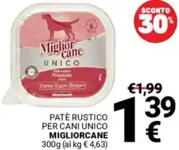 Supermercati Gulliver Patè rustico per cani unico MIGLIORCANE offerta