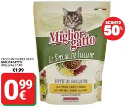 Supermercati Gulliver Croccantini per gatti MIGLIORGATTO offerta