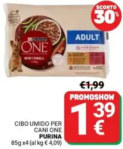 Supermercati Gulliver Cibo umido per cani one PURINA offerta