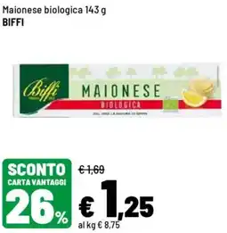 Iper La Grande Maionese biologica BIFFI offerta