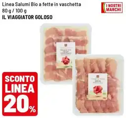 Iper La Grande Linea Salumi Bio a fette in vaschetta IL VIAGGIATOR GOLOSO offerta