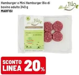Iper La Grande Hamburger o Mini Hamburger Bio di bovino adulto MARFISI offerta