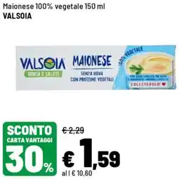 Iper La Grande Maionese 100% vegetale VALSOIA offerta