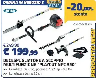 Ama decespugliatore a scoppio multifunzione "playcut NPC 350"