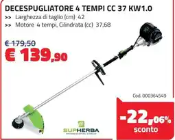 Eurobrico SUPHERBA DECESPUGLIATORE 4 TEMPI CC 37 KW1.0 offerta