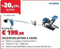 Eurobrico HYUNDAI Decespugliatore a zaino offerta