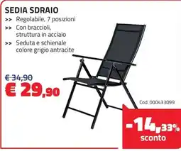 Eurobrico Sedia sdraio offerta