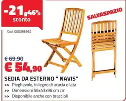 Eurobrico Sedia da esterno" navis" offerta