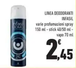 Conad Linea deodoranti INFASIL offerta