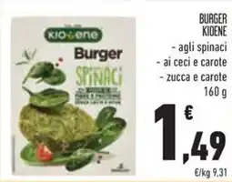 Conad Burger kioene agli spinaci offerta