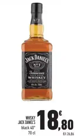 Conad Whisky jack daniel's black 40° offerta