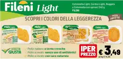 Iper La Grande Cotosnella Light, Cordon Light, Nuggets o Cotosnella con spinaci FILENI offerta
