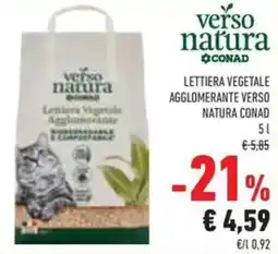 Conad Lettiera vegetale agglomerante VERSO NATURA CONAD offerta