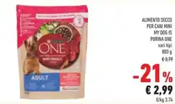 Conad Alimento secco per cani mini my dog is PURINA ONE offerta