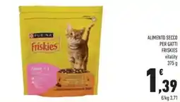 Conad Alimento secco per gatti friskies vitality offerta