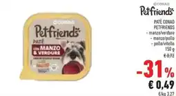 Conad Patè conad petfriends manzo/verdure offerta