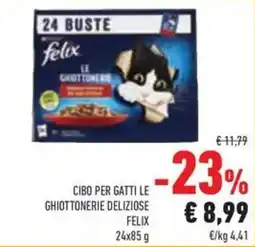 Conad Cibo per gatti le ghiottonerie deliziose FELIX offerta