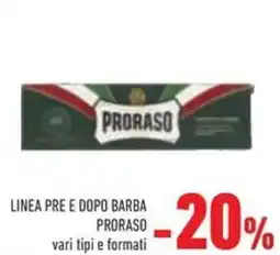 Conad Linea pre e dopo barba PRORASO offerta