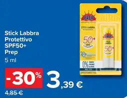 Carrefour Stick Labbra Protettivo SPF50+ Prep offerta