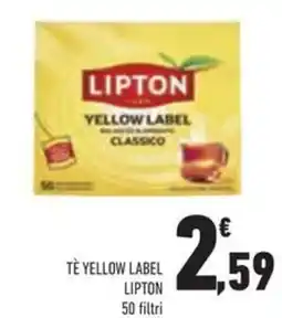 Conad Tè yellow label LIPTON offerta
