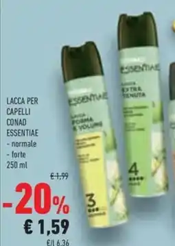 Conad Lacca per capelli CONAD ESSENTIAE offerta