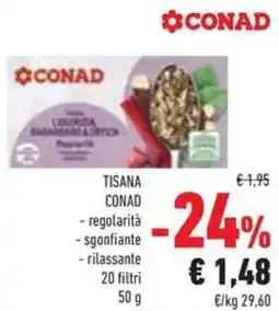 Conad Tisana conad regolarità, sgonfiante, rilassante offerta