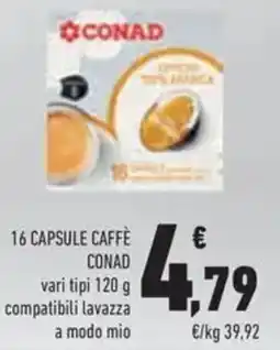 Conad 16 capsule caffè CONAD offerta