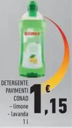 Conad Detergente pavimenti conad limone, lavanda offerta