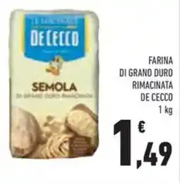 Conad Farina di grano duro rimacinata DE CECCO offerta