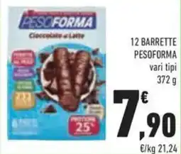 Conad 12 barrette PESOFORMA offerta