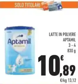 Conad Latte in polvere APTAMIL 3 - 4 offerta