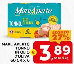 Extra Supermercati Mare aperto tonno in olio d'oliva offerta