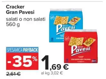 Carrefour Cracker Gran Pavesi offerta